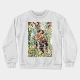 The Music of Pan's Pipes - Walter Crane Crewneck Sweatshirt